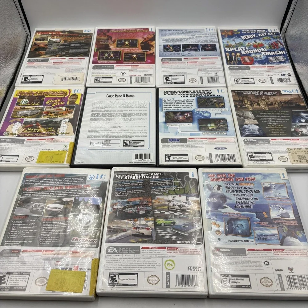 Nintendo Wii Game Lot 11‎ Speed Zumba Wipeout Cars COD Alien Syndrome Racing